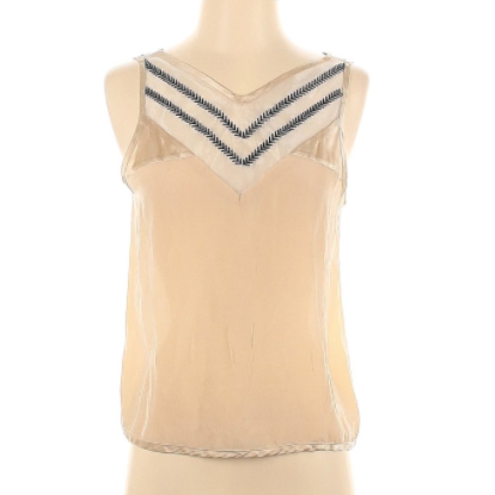Fletcher by Lyell sheer, sleeveless blouse. Size M.
